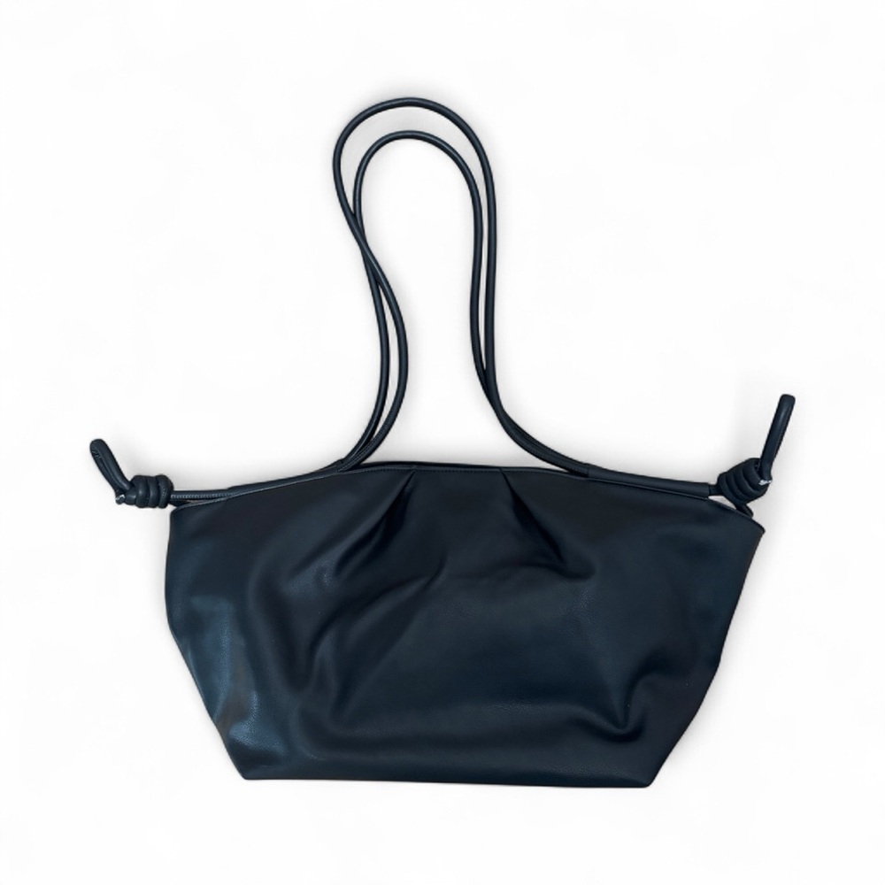 BCBGMaxAzria Black Adjustable Bag Handbag Purse Large Vegan Authentic